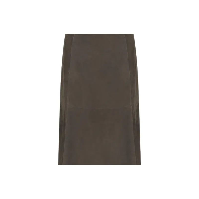 GIORGIO ARMANI Suede Midi Skirt-1