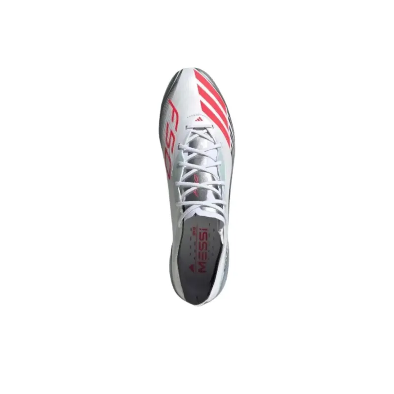 Adidas F50 Series Anti Slip Wear Resistant Soccer Shoes Unisex White Red-3