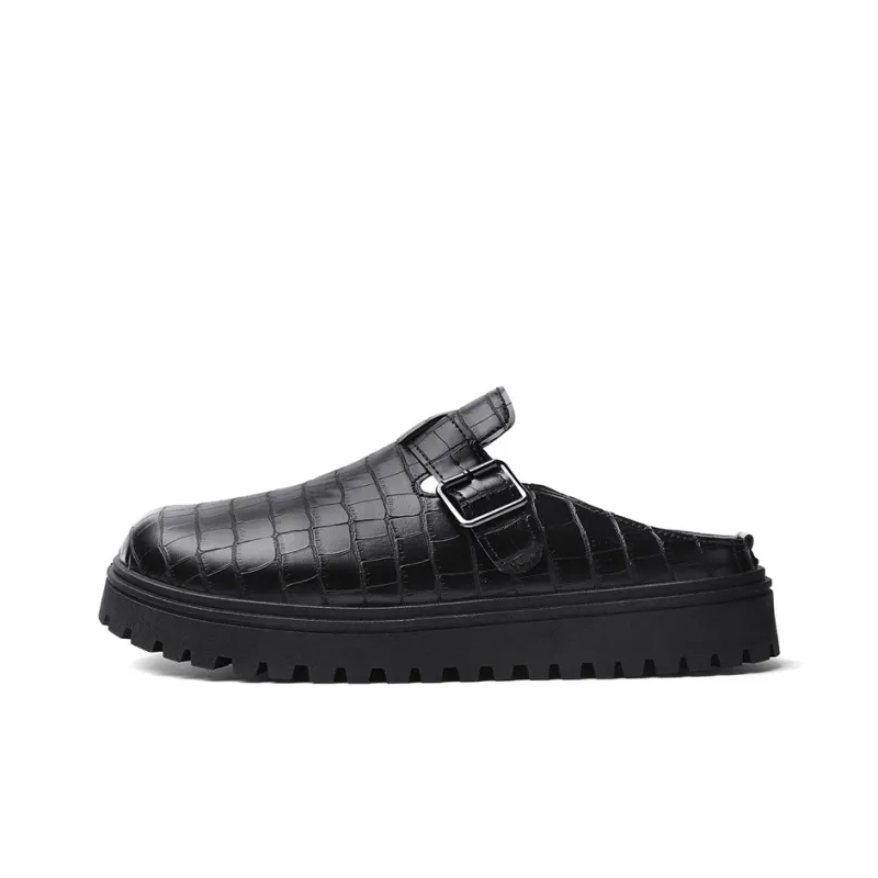 Grumpy Ram Abrasion Resistant Slip Resistant Closed Toe Slippers Men's Black-0