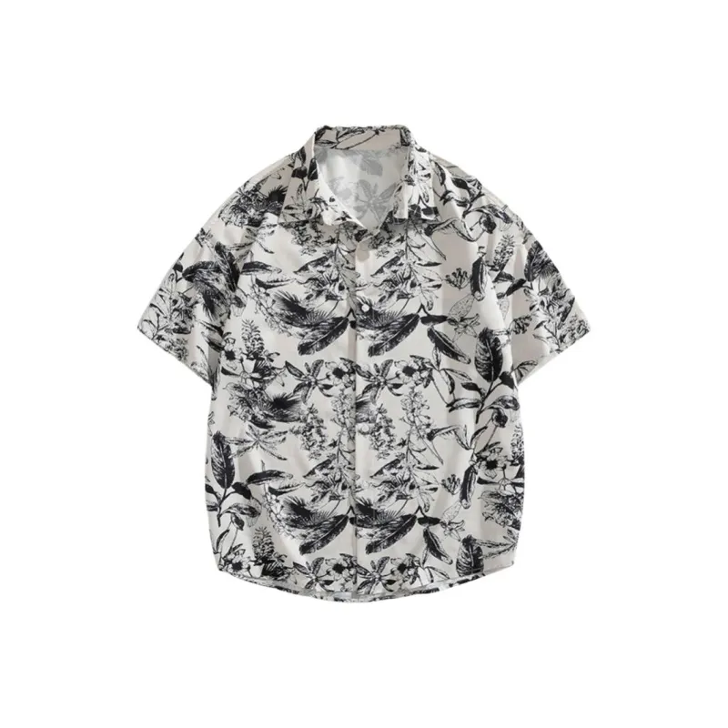 HOKLV Shirts Unisex Ink Shadow Flower Trail-0