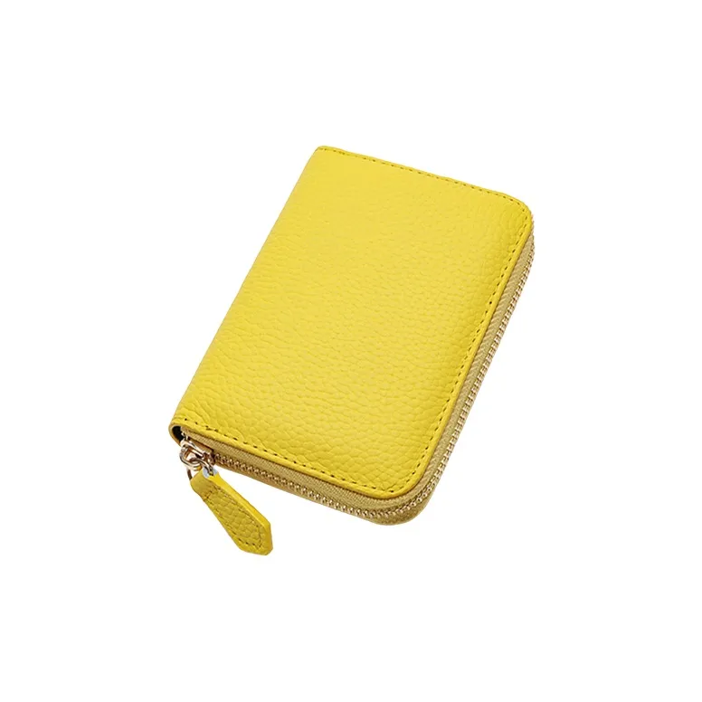 Yalu Polyester With Top Grain Cow Leather Wallet Unisex Multicolor-7