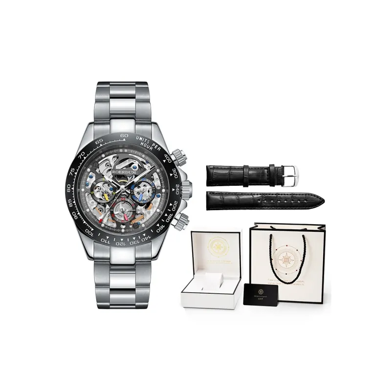 ROERDUM Ditan Collection Mechanical Movement Stainless Steel Watchband Watch Men's Watches Black Dial-5
