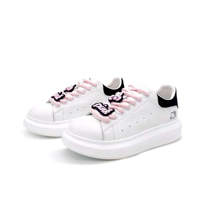 Hello Kitty Skateboard Shoes Women's White Black-1
