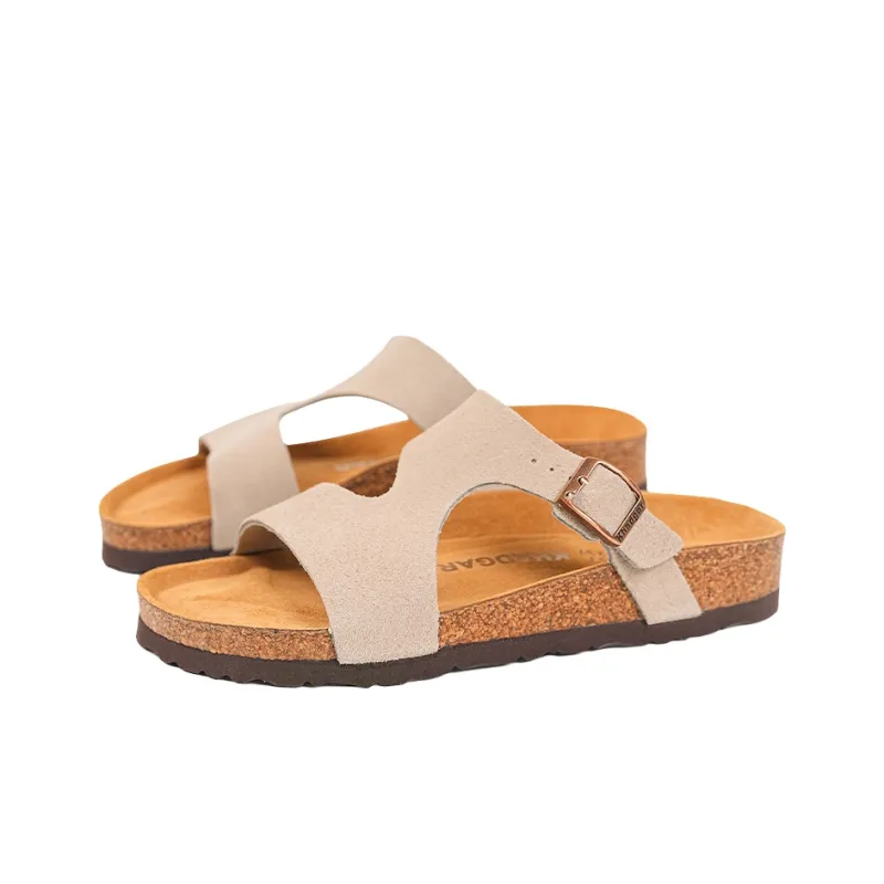 Khadgar EVA Rubber Sole Cork Sole Quiet Slip Resistant Abrasion Resistant Slide Slippers Women's-9