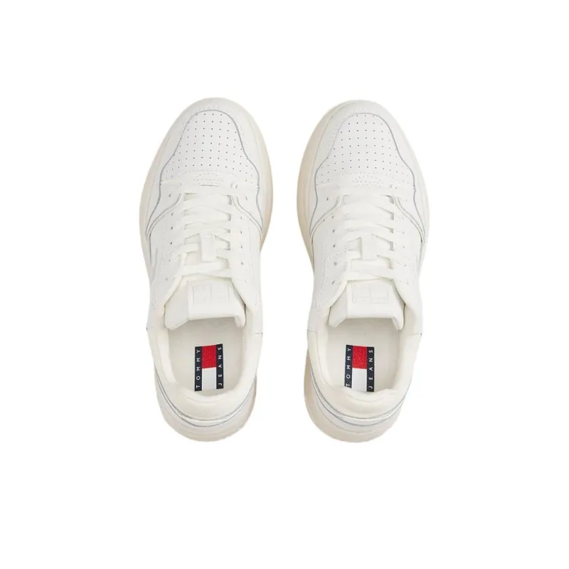 Tommy Hilfiger Trainers Low Top Skateboard Shoes Women's White-3