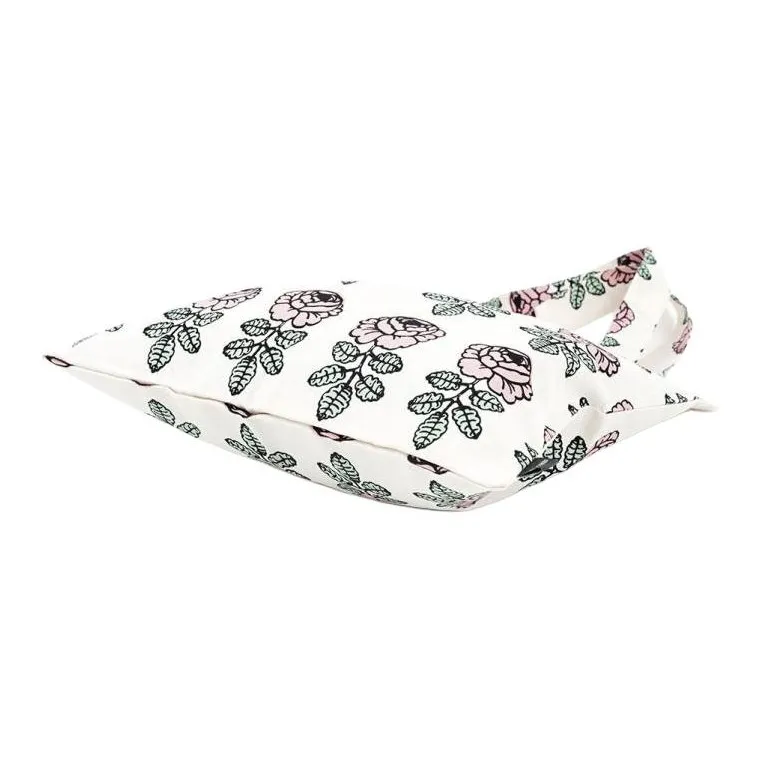 Marimekko Cotton Tote Bag, Shopping Bag, Handbag Women's White & Multicolor-1