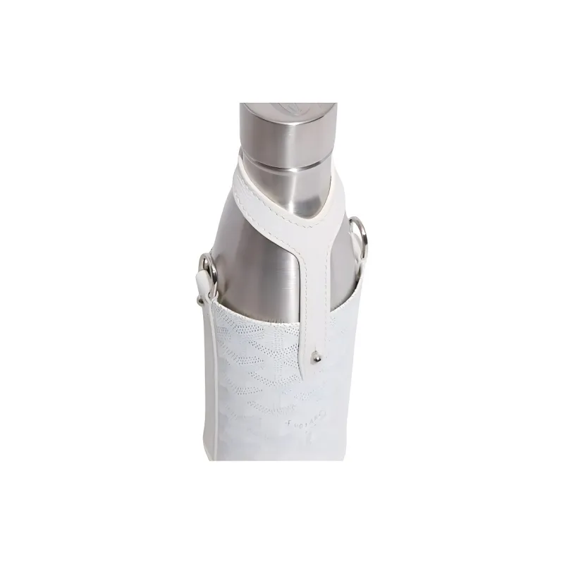 GOYARD YONNE Canvas With Calfskin Water Bottle Bag Shoulder Bag Crossbody Bag Medium Size Unisex White-1