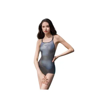TOSWIM One piece Swimsuit Women's Black Silver Fish Girl