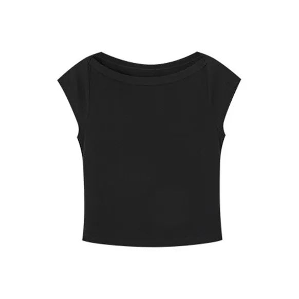 HDFULERN T Shirts Women's Black-0