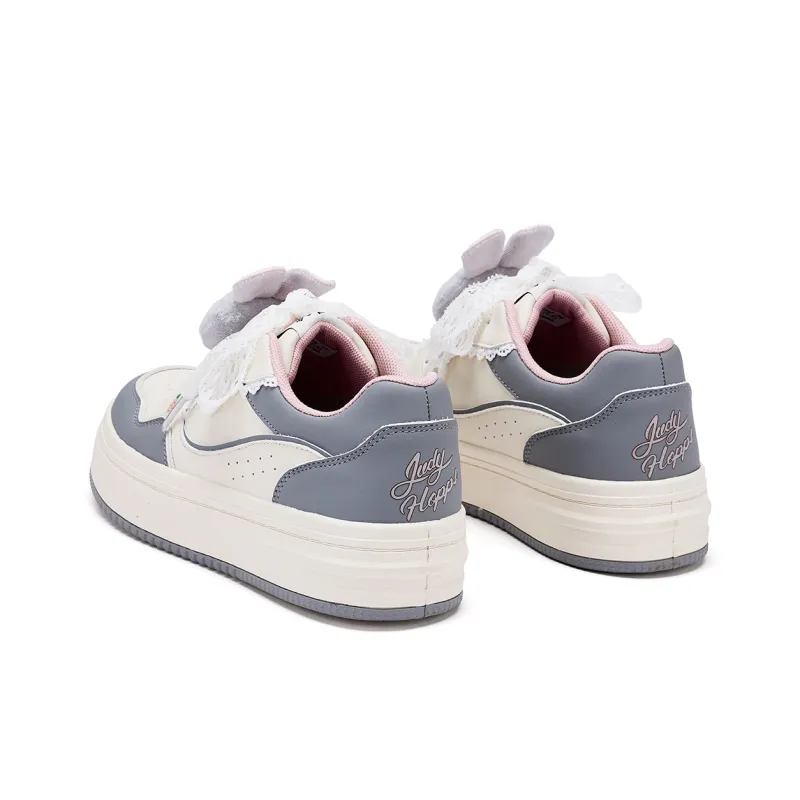 Disney x Hotwind Zootopia Series White Sneakers Anti Slip Wear Resistant Low Top Skateboard Shoes Women's Gray Blue-3