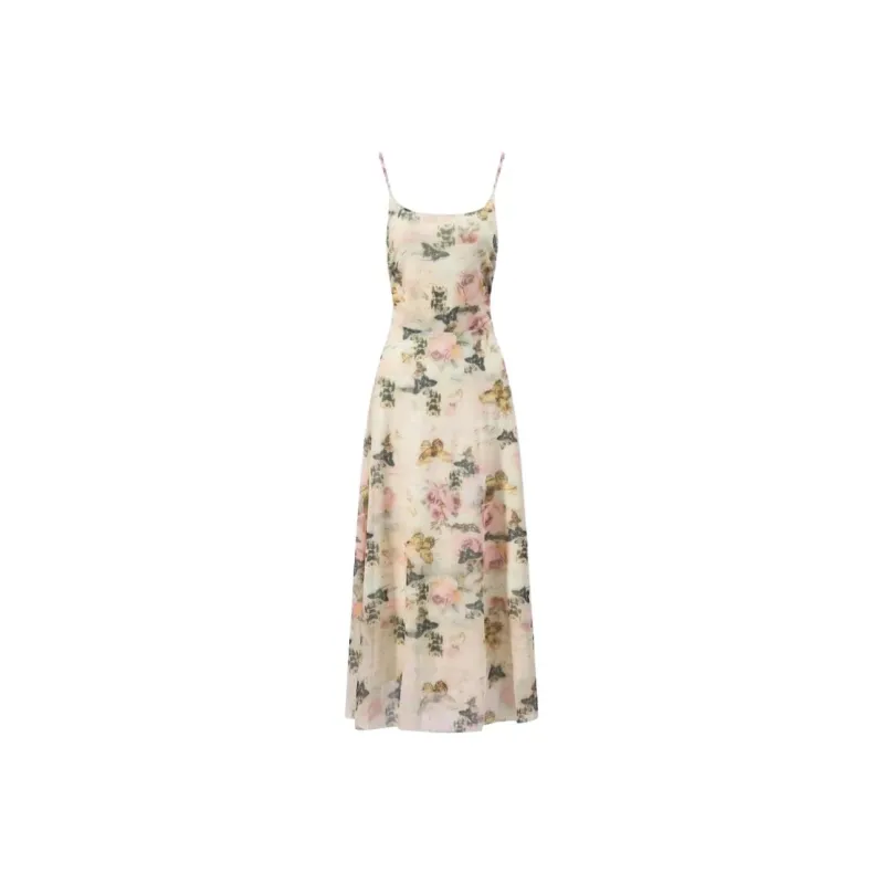 DOKZB Slip Dresses Women's Apricot-0