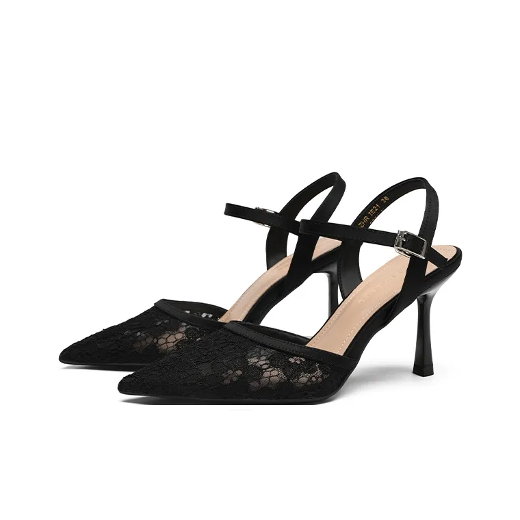 ZHR High Heels Women's Nude, Black-1