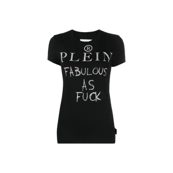 PHILIPP PLEIN Sexy Pure Rhinestone embellished T shirt