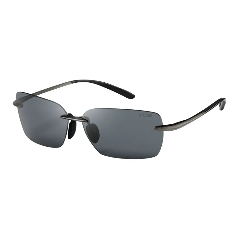 LECAGE Plate Alloy Frame Oval Sunglasses Unisex-2