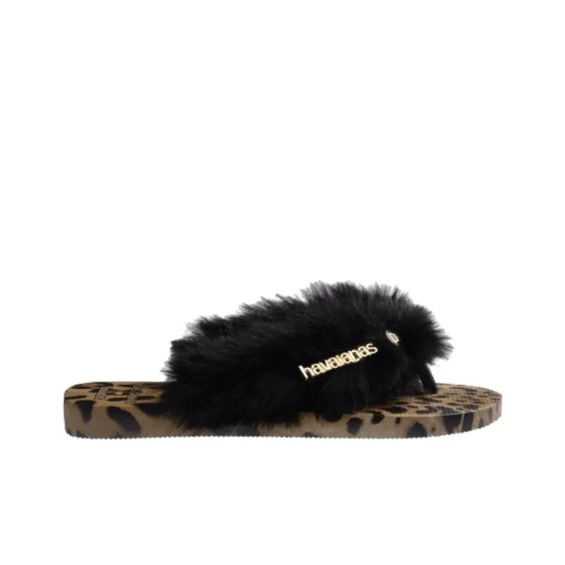 Dolce&Gabbana x Havaianas Abrasion Resistant Flip Flops Women's Black Brown-1