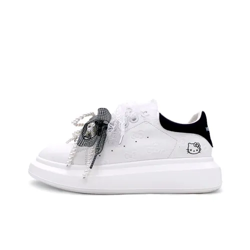 Hello Kitty White Low Top Casual Shoes Women's White Black