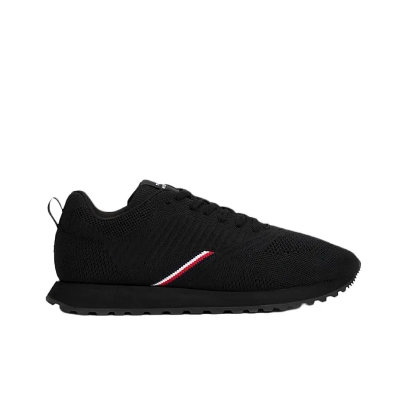 Tommy Hilfiger Trainers Low Top Casual Shoes Men's Black-1