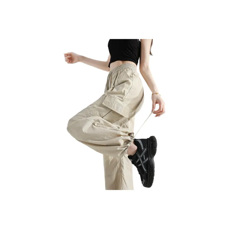 Tonlion Cargo Pants Women's Apricot Gray-1