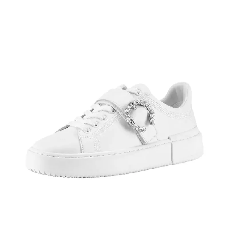 Stuart Weitzman/SW Gatsby Low Top Skateboard Shoes Women's White-2