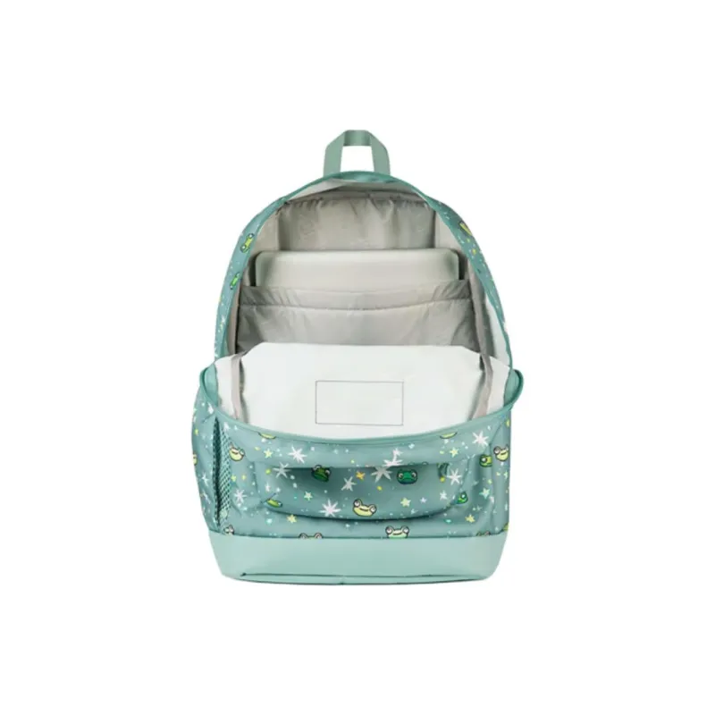 JanSport Fabric Backpack Medium Size Unisex Green-4