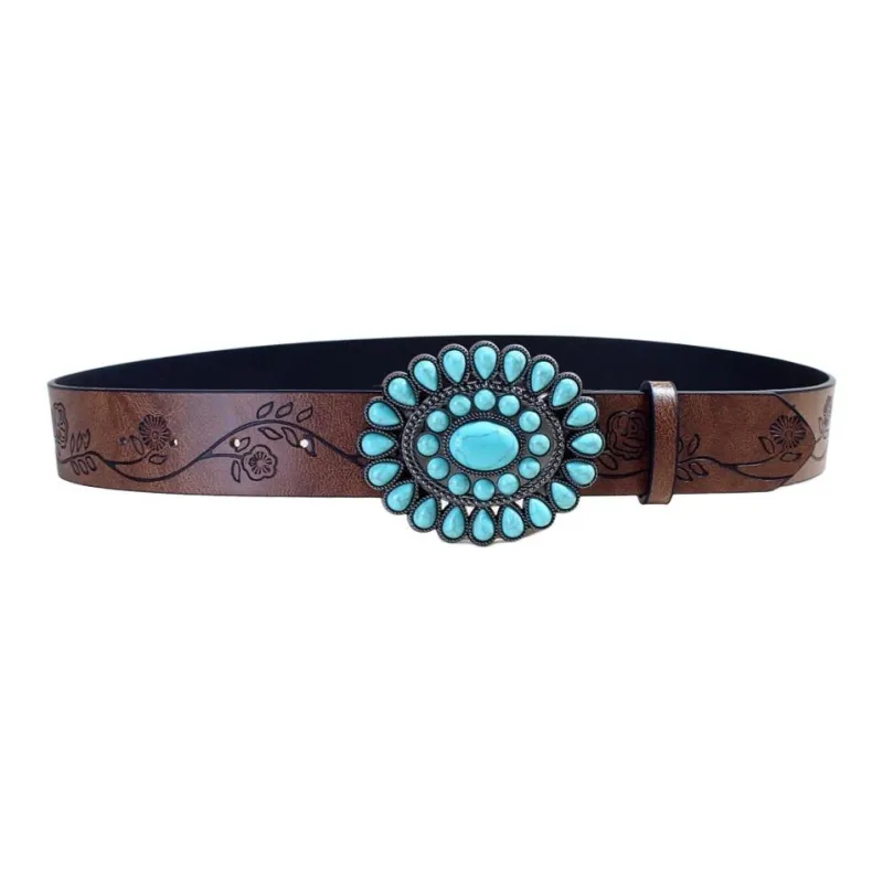 JEANSWEST PU Leather Belts Women's 3.8cm-2