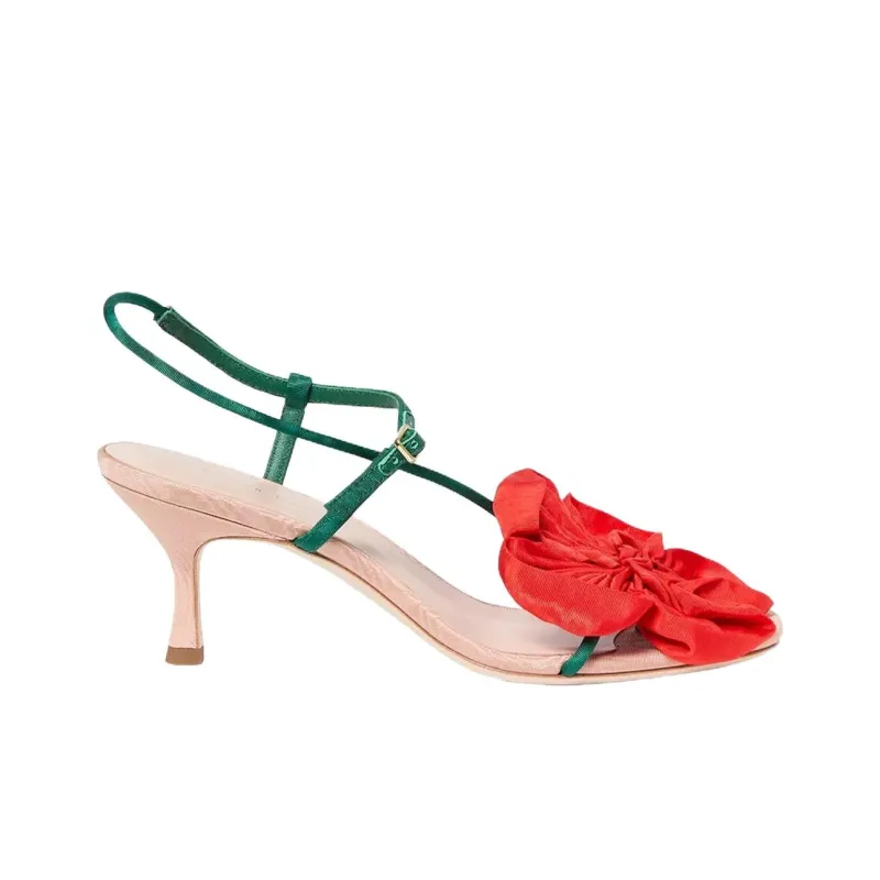 Loeffler Randall Frank One Strap Sandals 7cm Women's Green-1