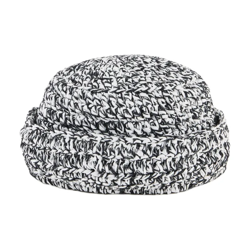 EMPORIO ARMANI Woven Viscose Linen And Cotton Beanie-0