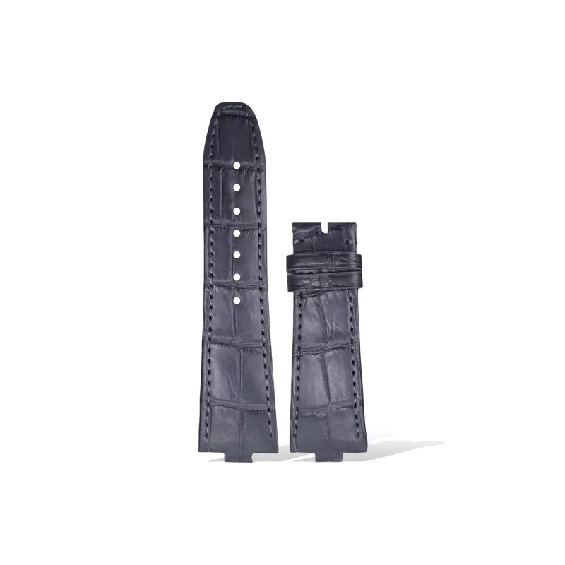 Yuloran Vacheron Constantin Compatibility Watch Band Crocodile Leather, Calfskin Material-4