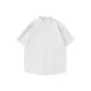 [Twill Stand Collar]White (Hb Simple Line Beige Chest Logo)