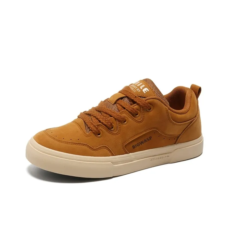 BIGWASP Slip Resistant Cushioning Height Increasing Low Top Skateboard Shoes Men's-3