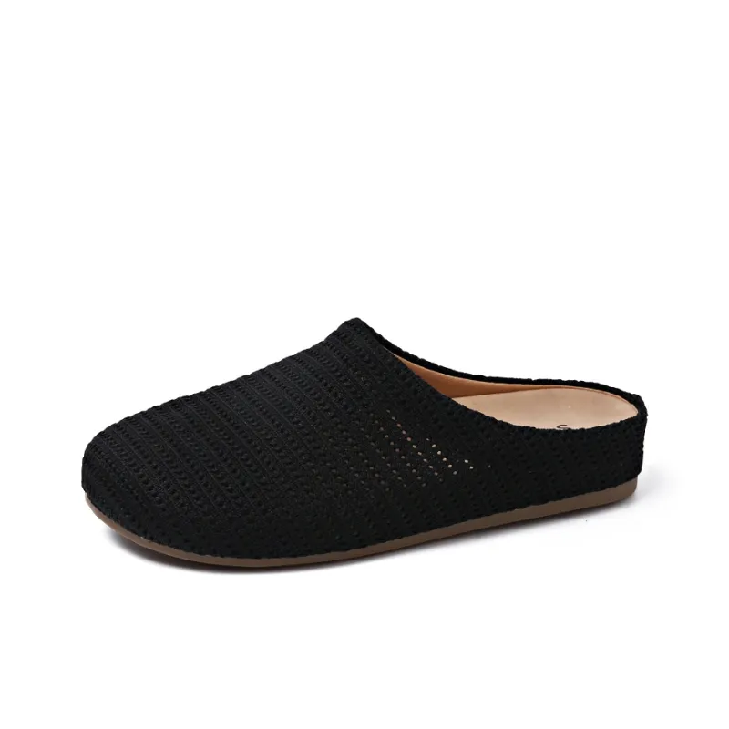 SUPEREDGE Rubber Sole Quiet Abrasion Resistant Closed Toe Slippers Women's-5