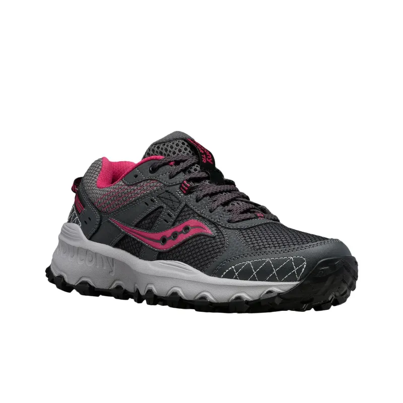 Saucony Grid Raptor TR 2 Anti Slip Wear Resistant Low Top Running Shoes Women's Gray Pink-2