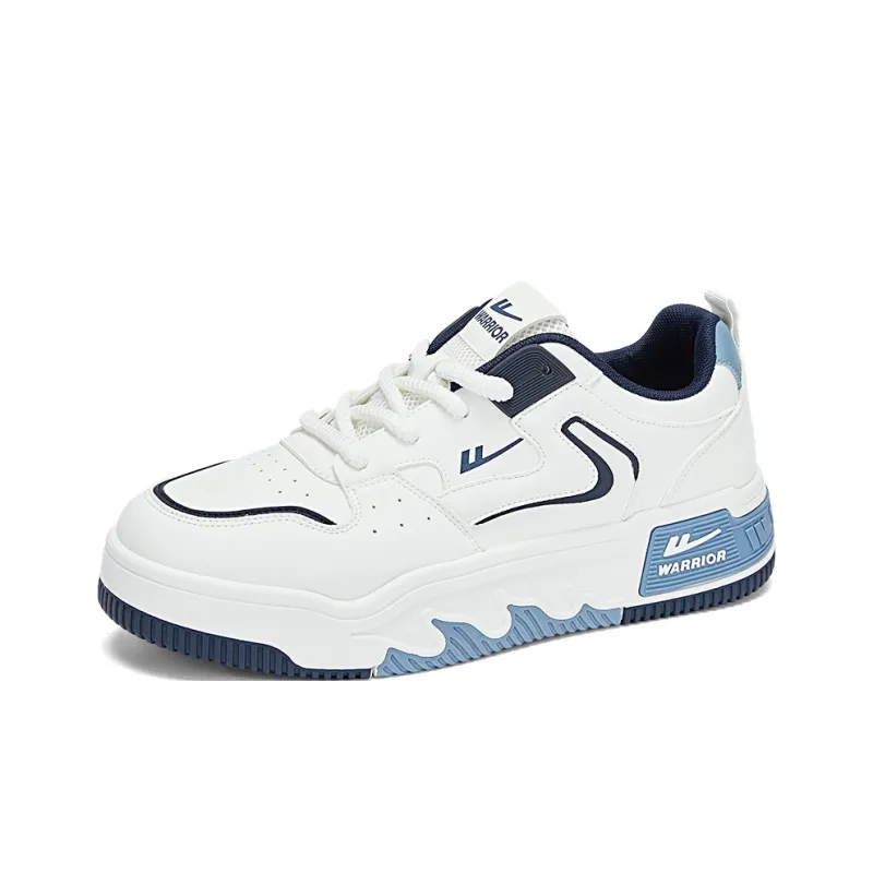 WARRIOR Skateboard Shoes Men Low Top White Black-1