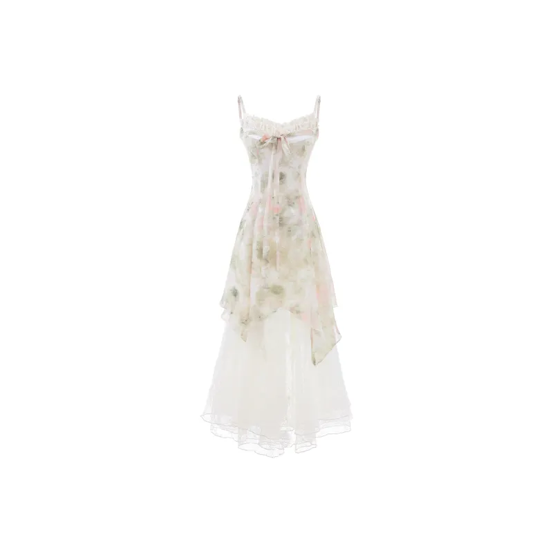 Blovelan Slip Dresses Women's Peach Turns Green-0