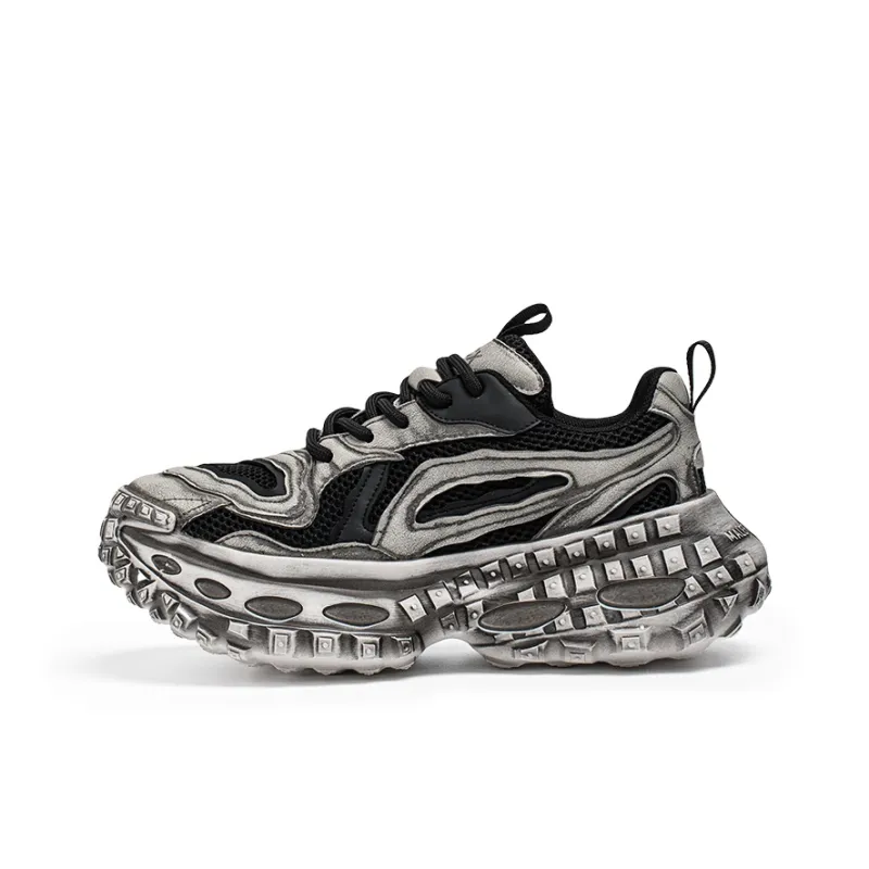 ROBINHOOD Cushioning, Slip Resistant, Abrasion Resistant, Coverage, Support Low Top Chunky Sneakers Men's-4