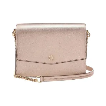 Burberry Leather Shoulder Bag Women's Light Rose Gold