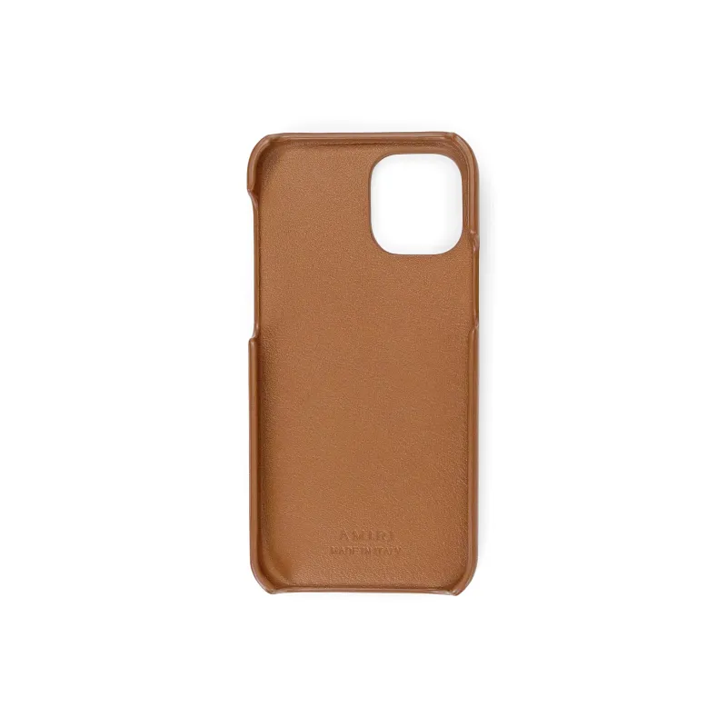 AMIRI Leather Material NAPPA Phone Cases Compatible With IPhone 12 Solid Color-3