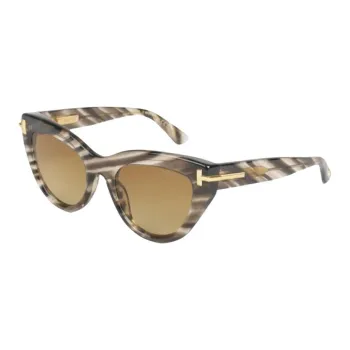 TF Acetate Cat Eye Sunglasses Unisex Umber