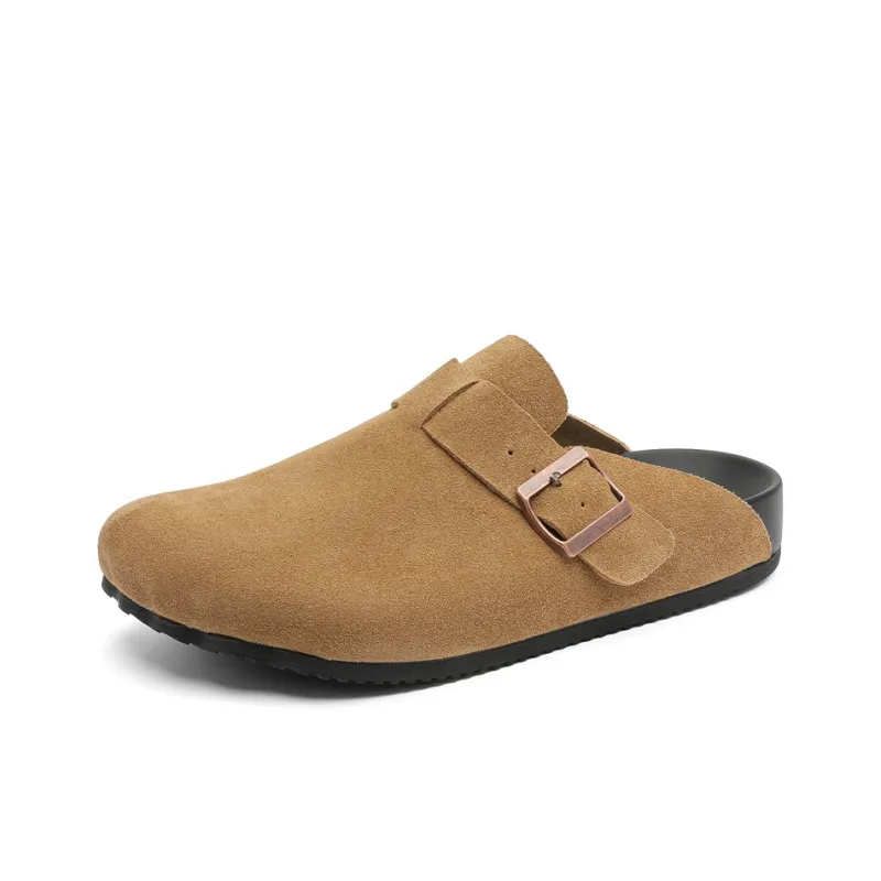 KUNGFUDEER Rubber Sole Abrasion Resistant Slip Resistant Closed Toe Slippers Men's-11