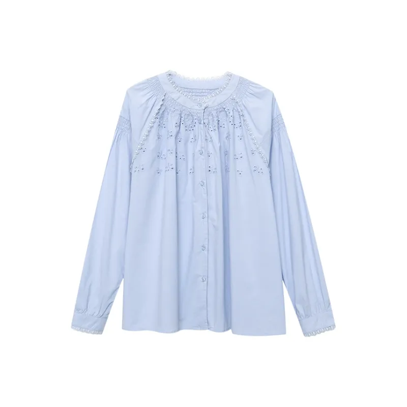CHARM PICK Shirts Women's Light Blue-0