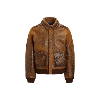Polo Ralph Lauren Leather Jacket Men's Brown