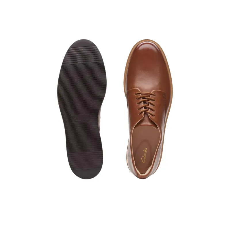 Clarks Glickly Derby Casual Single Shoes Women's Brown-4