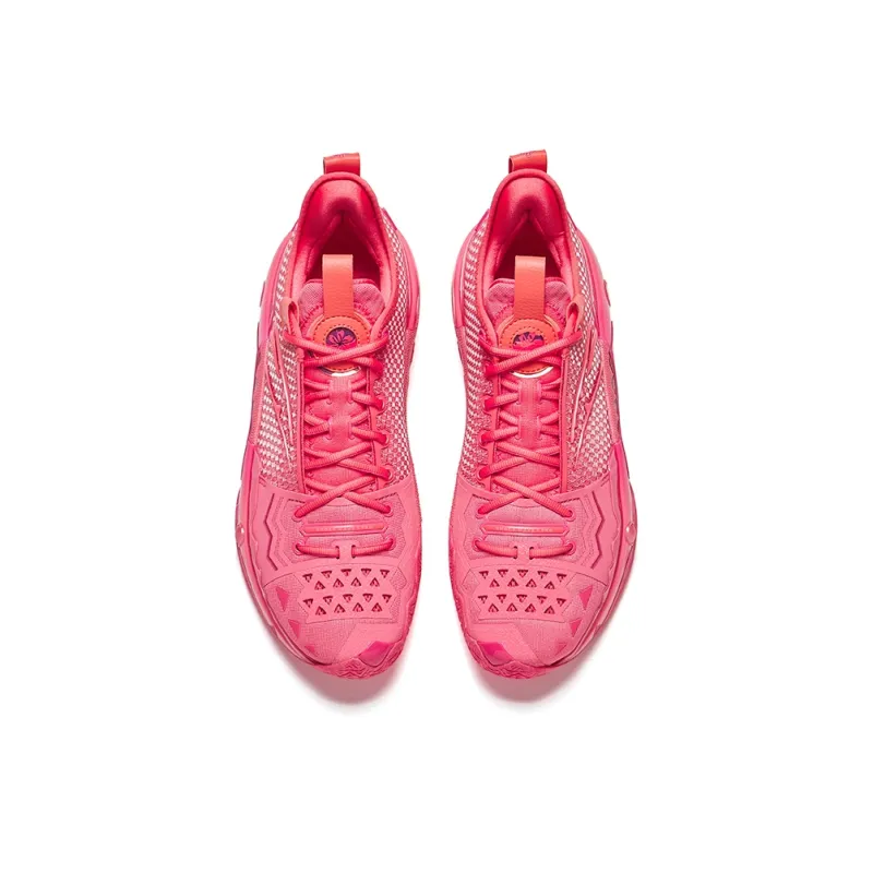 Anta Frenzy 5 Pro Cushioning, Wear Resistant Low Top Carbon Plate Basketball Shoes Men's Pink-2