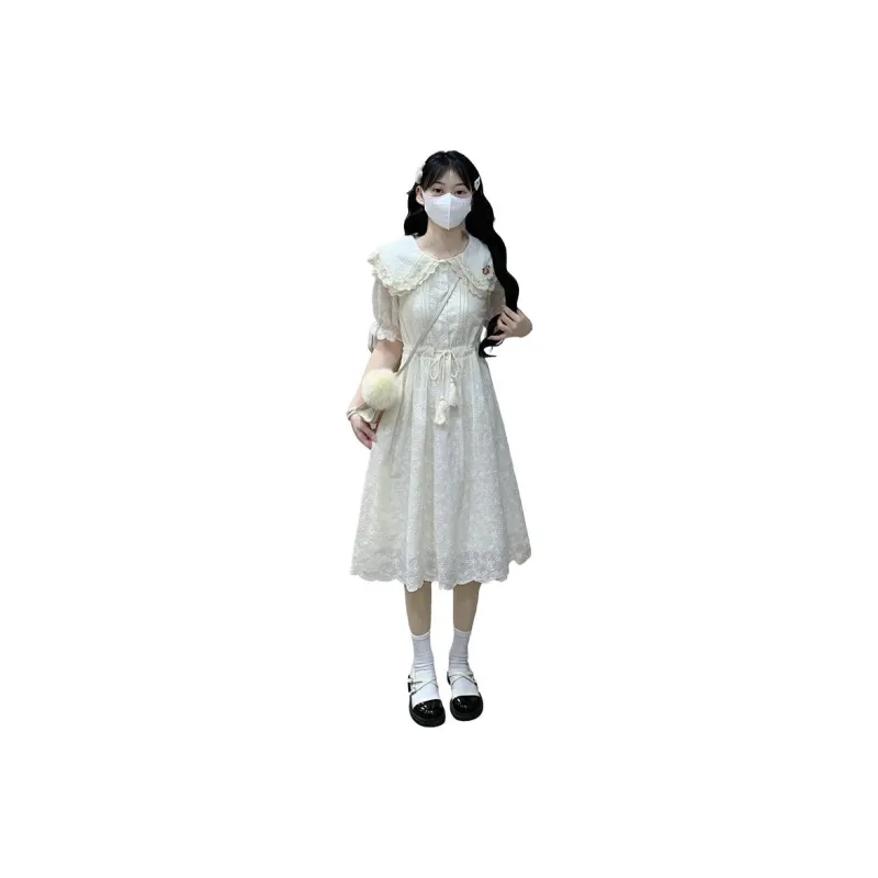 Mu Qingqing Short Sleeved Dress Women's-0