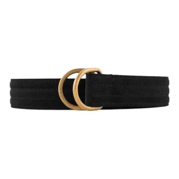 AMANI Cow Leather Belts Men's Black Width 3CM