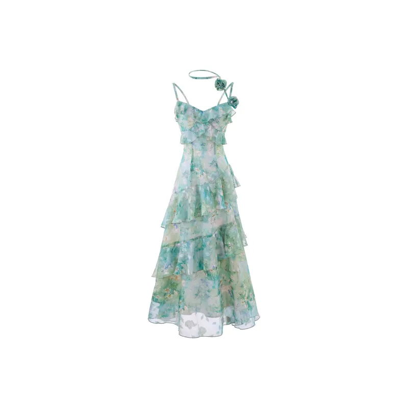Blovelan Slip Dresses Women's Lotus Pond Green-0