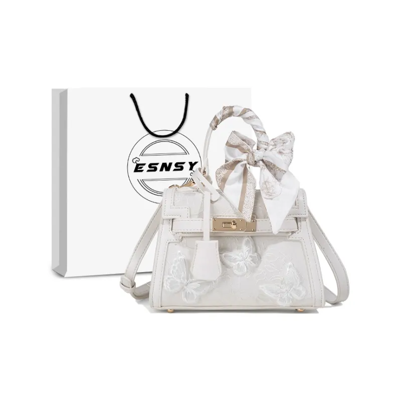 ESNSY PU Shoulder Bag, Crossbody Bag, Handbag Regular Women's White/Pink-0