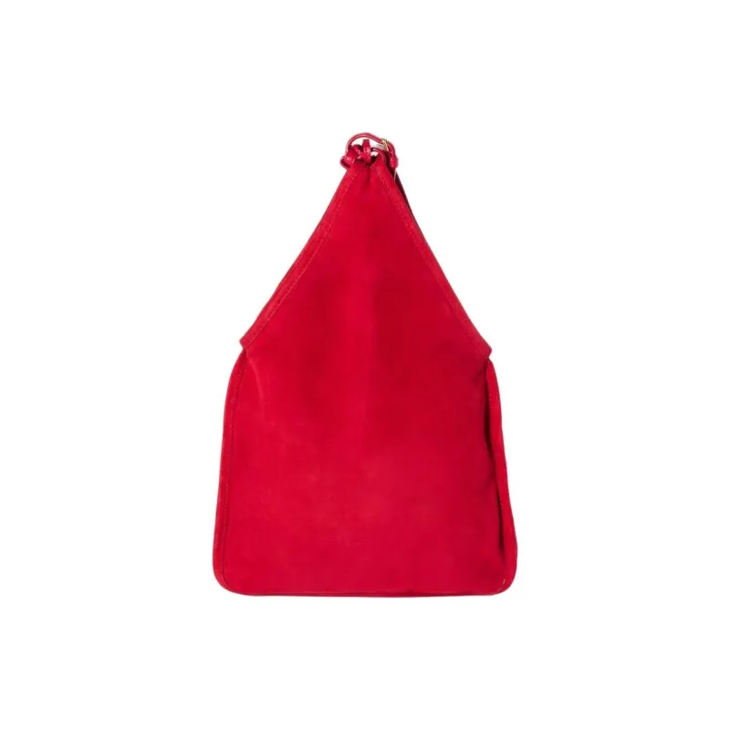 MIU MIU Suede Handbag Women's Gemstone Red-2