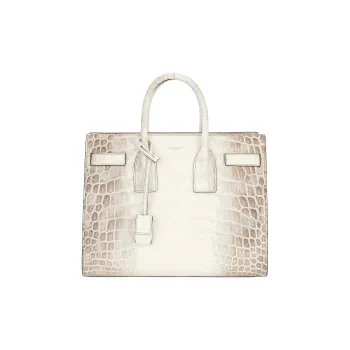 SAINT LAURENT Calfskin Tote Bag, Shopping Bag, Shoulder Bag, Crossbody Bag, Handbag Trumpets Women's Glacier Gray