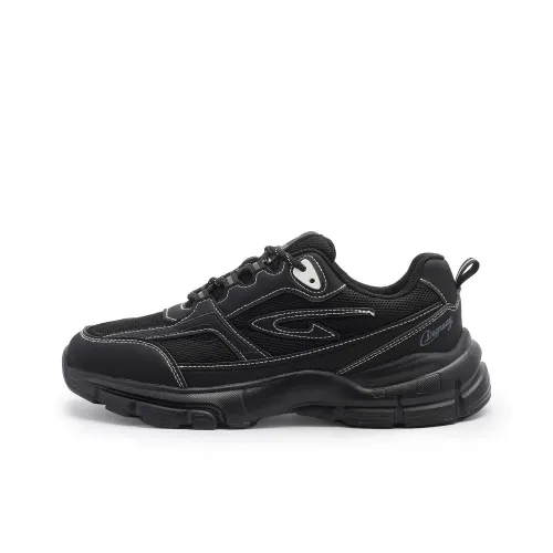 DEERWAY Cushioning Rebound Height Increasing ASICS Lightweight Breathable Low Top Casual Shoes Men's Black